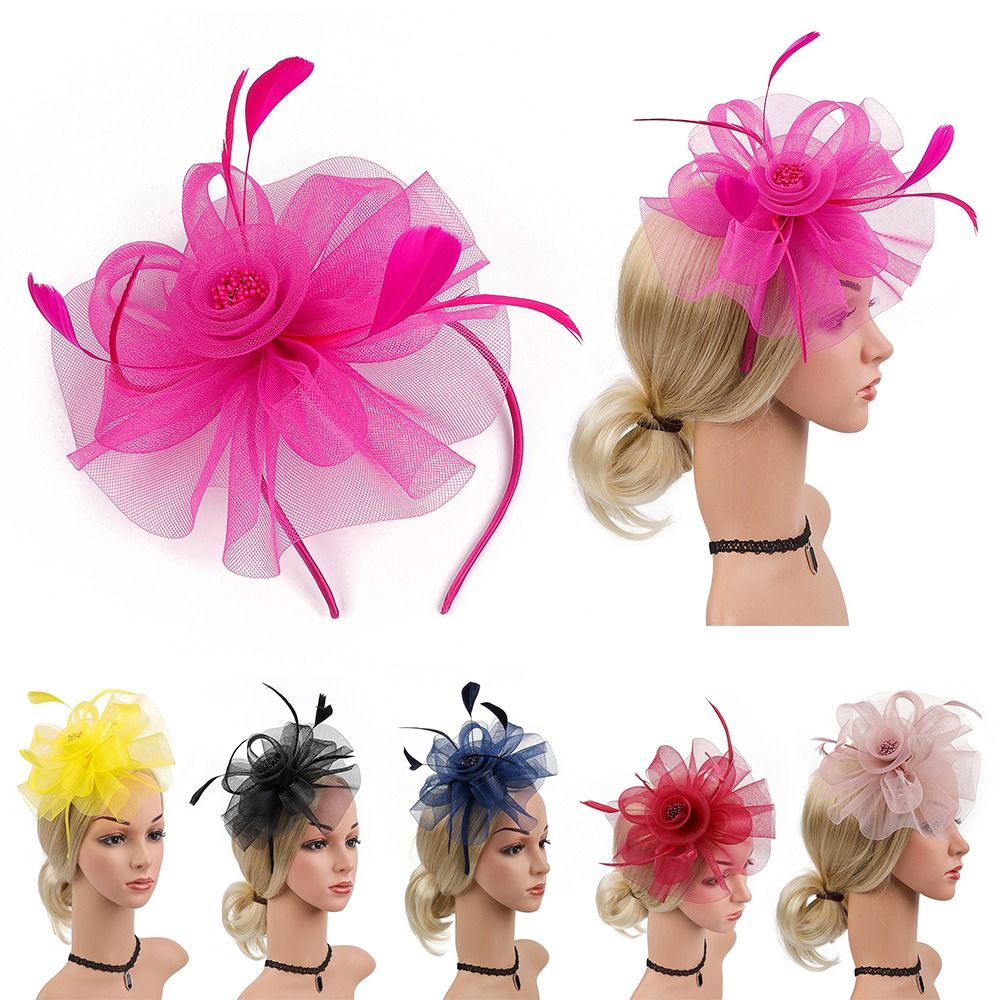 Vintage Fashion Hats - قبعات فاسكيتر بشريط ريش عتيق للنساء