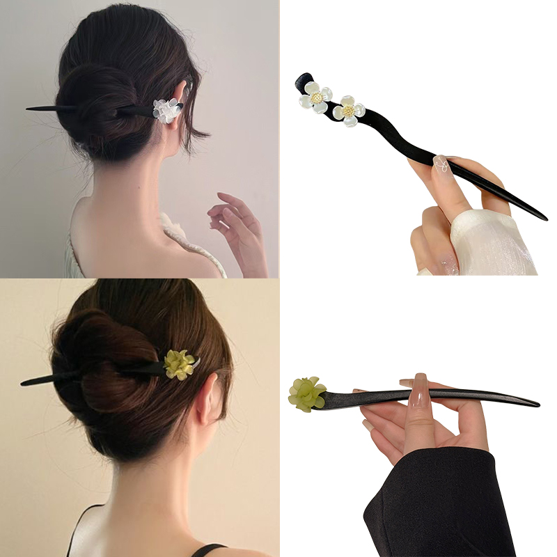 Vintage Fashion Tumblr - خمر النمط الصيني زهرة خشبية الشعر