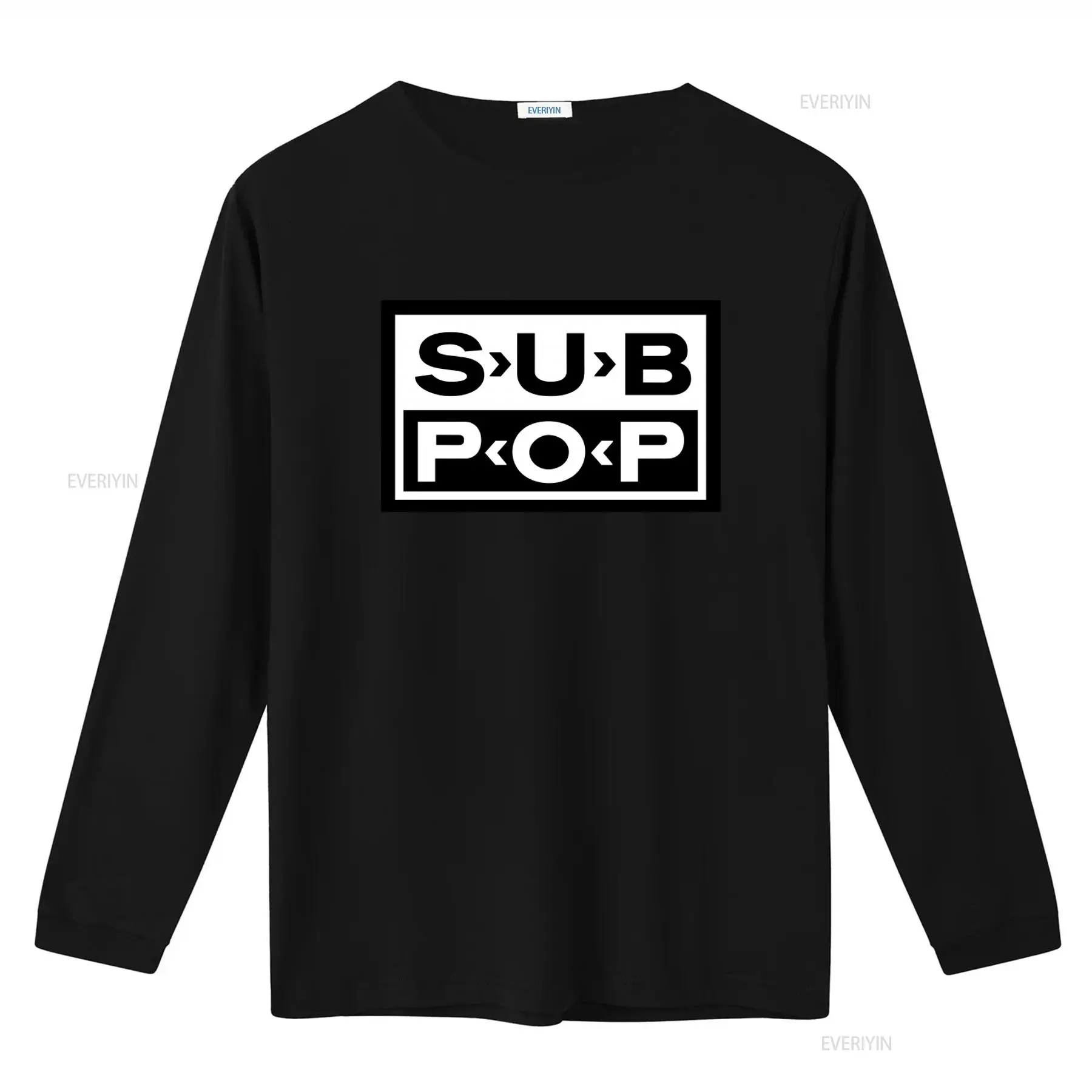 تي شيرت بشعار Sub Pop أسود مع  - مراجعة Vintage Fashion Logos وسعره