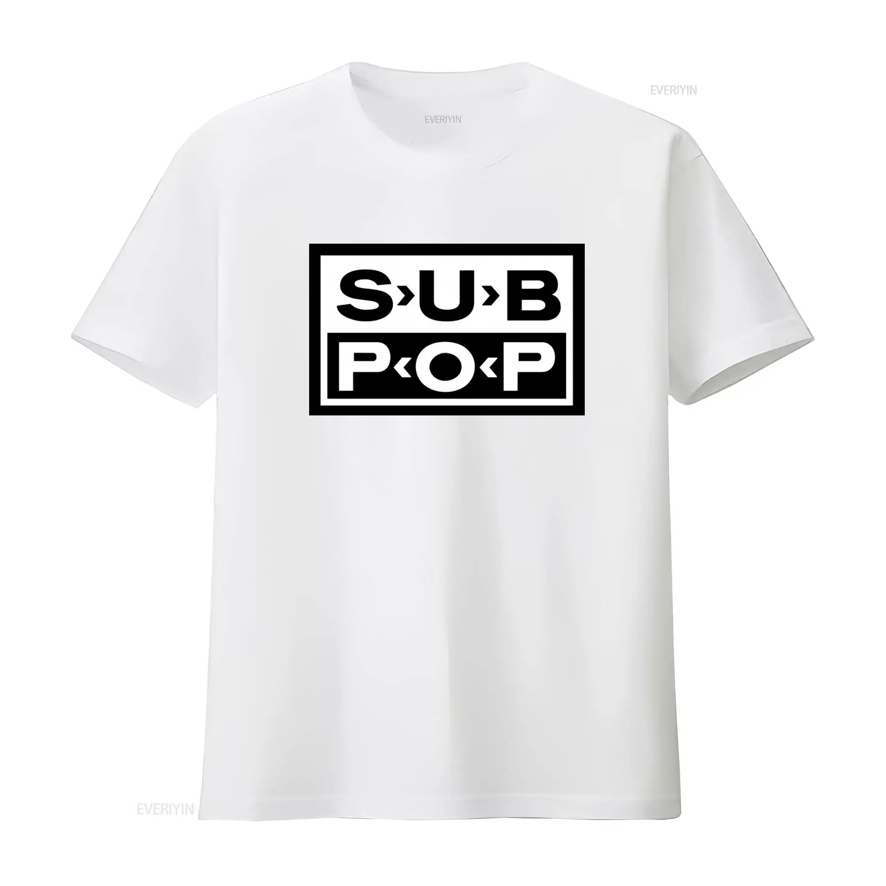 تي شيرت بشعار Sub Pop أسود مع  - مراجعة Vintage Fashion Logos وسعره