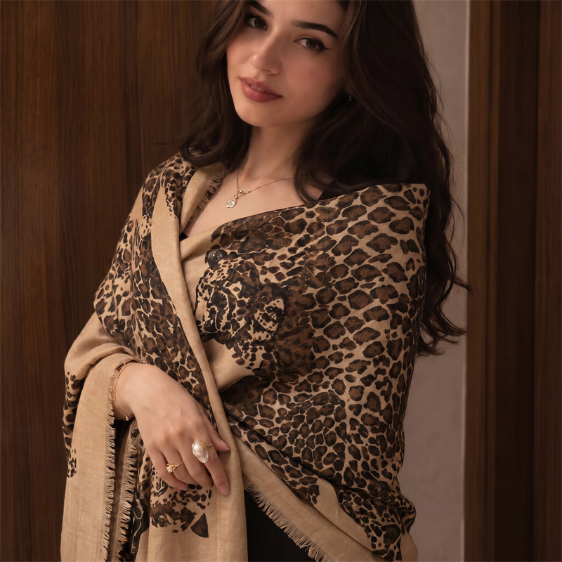 حجاب وشال نسائي بنقشة الفهد ال - مراجعة Vintage Fashion For Women وسعره