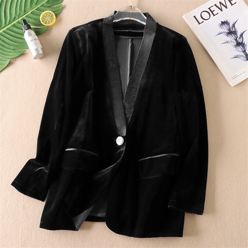 الخريف الشتاء حجم كبير Vintage - مراجعة Velvet Blazer Vintage وسعره