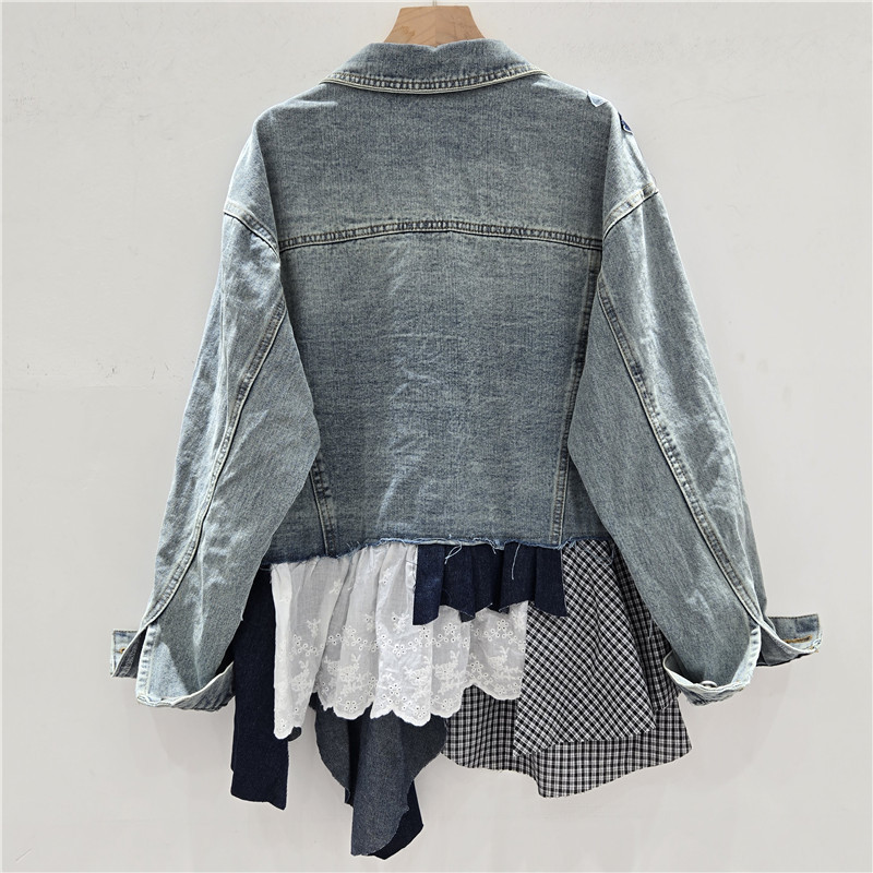 SuperAen خريف 2025 سترات نسائي - مراجعة Patchwork Jean Jacket وسعره