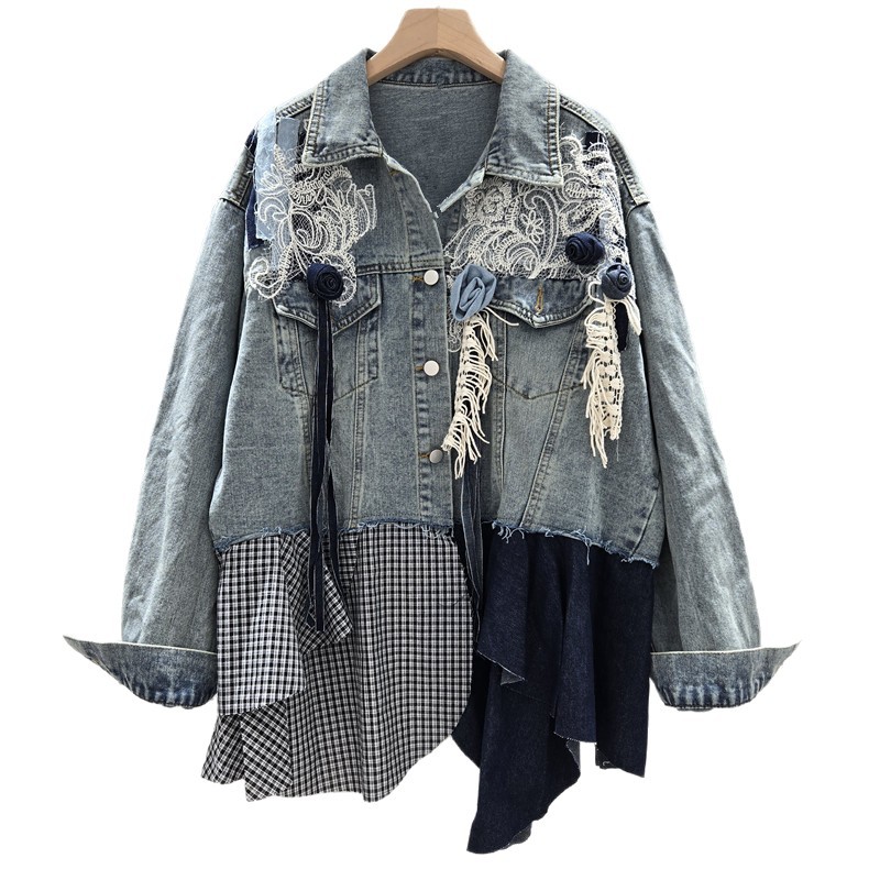SuperAen خريف 2025 سترات نسائي - مراجعة Patchwork Jean Jacket وسعره