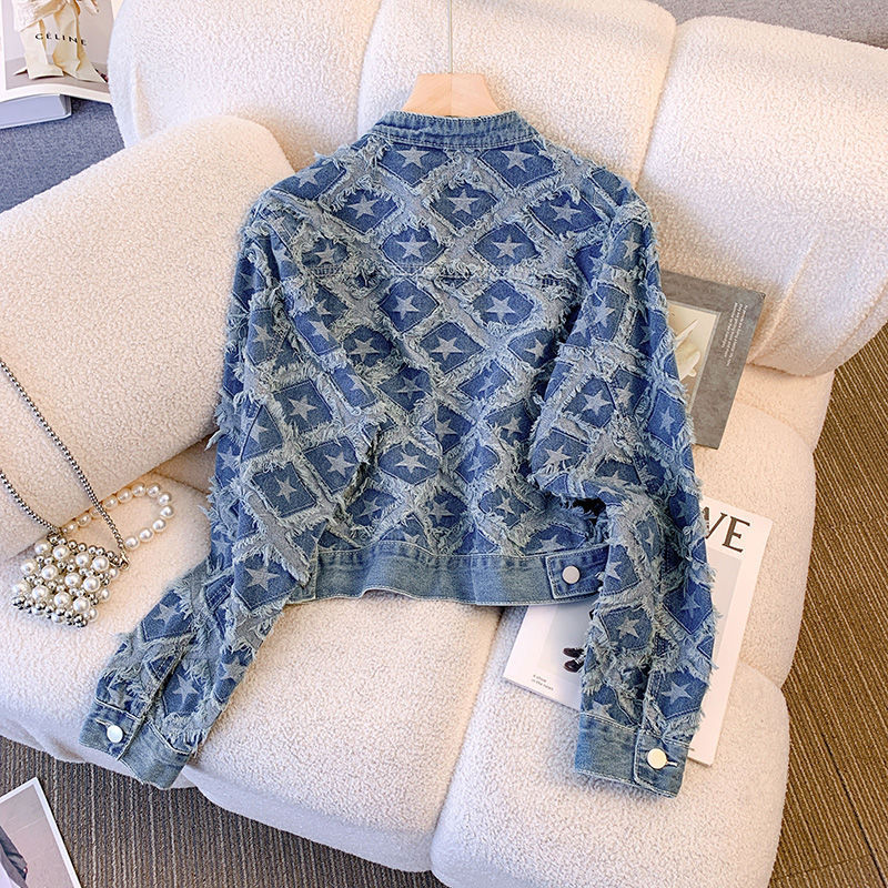 معطف نسائي من قماش الدنيم سترا - مراجعة Patchwork Jean Jacket وسعره