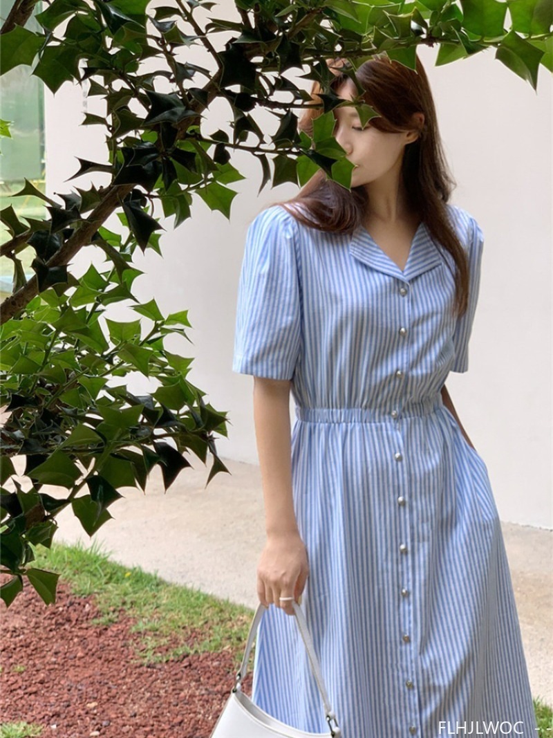 القطن الكتان المؤنث فيستدوس شي - مراجعة Vintage Fashion Korea وسعره