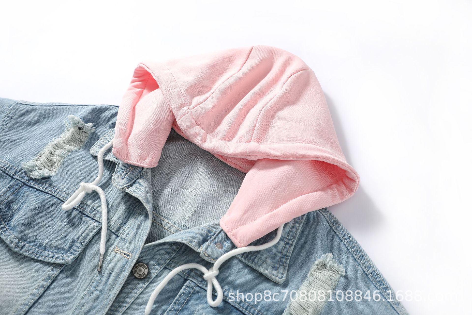 النمط الأوروبي فضفاض مقنعين لو - مراجعة Patchwork Jean Jacket وسعره