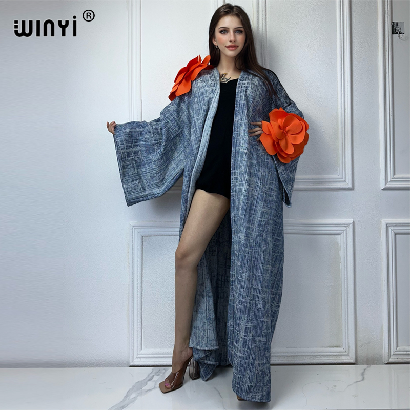 WINYI-كيمونو سترة فستان طويل ، - مراجعة Patchwork Jean Jacket وسعره