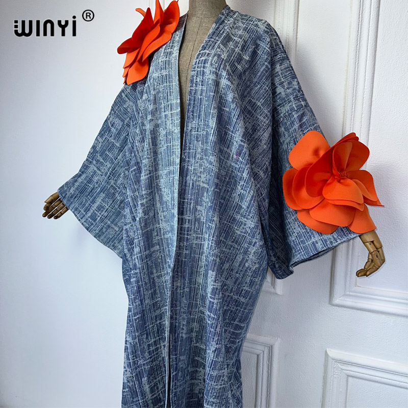 WINYI-كيمونو سترة فستان طويل ، - مراجعة Patchwork Jean Jacket وسعره