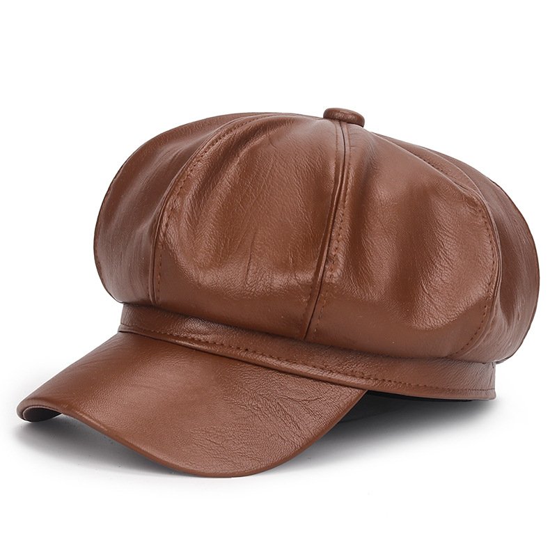 الشتاء الأسود بو الجلود قبعة ل - مراجعة Vintage Fashion Hats وسعره