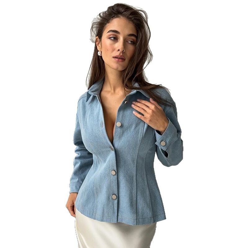 قميص جينز نسائي كلاسيكي من كي  - مراجعة Vintage Fashion For Women وسعره