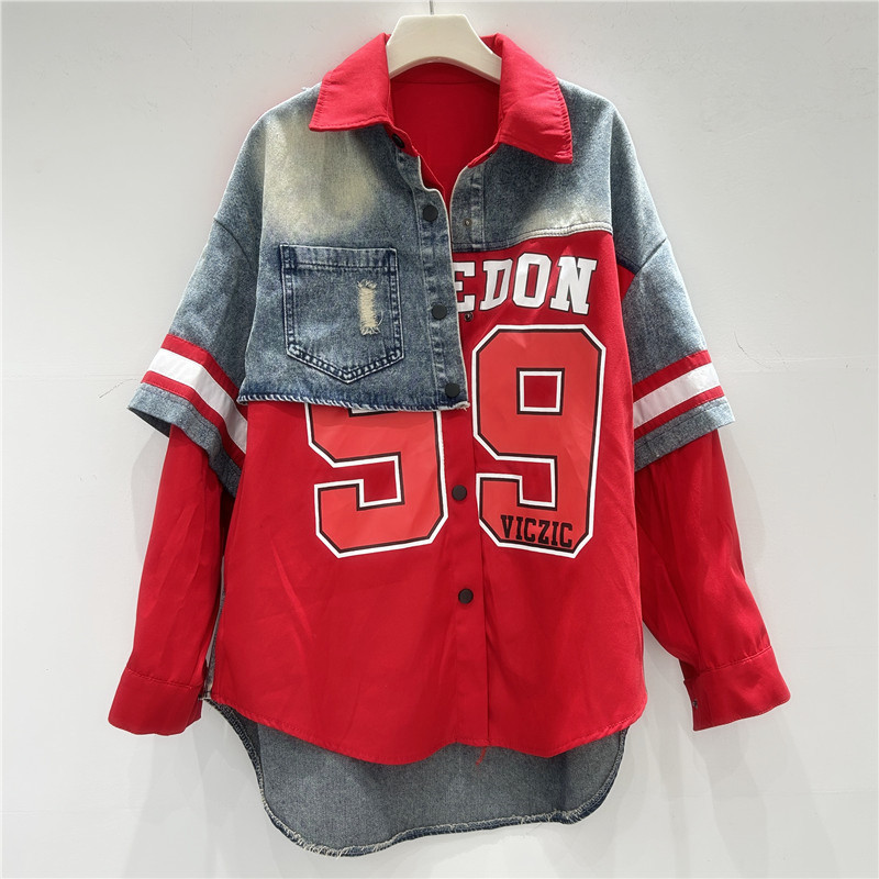 الرجعية امرأة الدنيم المرقعة ق - مراجعة Patchwork Jean Jacket وسعره