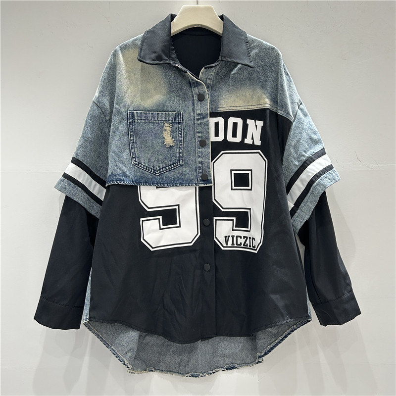 الرجعية امرأة الدنيم المرقعة ق - مراجعة Patchwork Jean Jacket وسعره