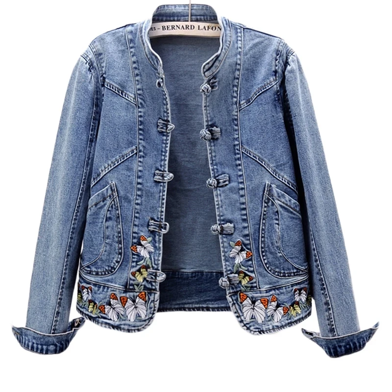 جاكيت دينيم نسائي مطرز لربيع 2 - مراجعة Patchwork Jean Jacket وسعره
