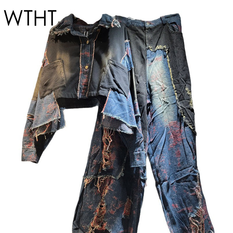 WTHT موضة جديدة للمرأة المرقعة - مراجعة Patchwork Jean Jacket وسعره