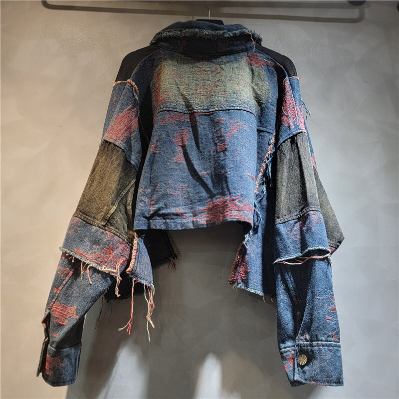 WTHT موضة جديدة للمرأة المرقعة - مراجعة Patchwork Jean Jacket وسعره
