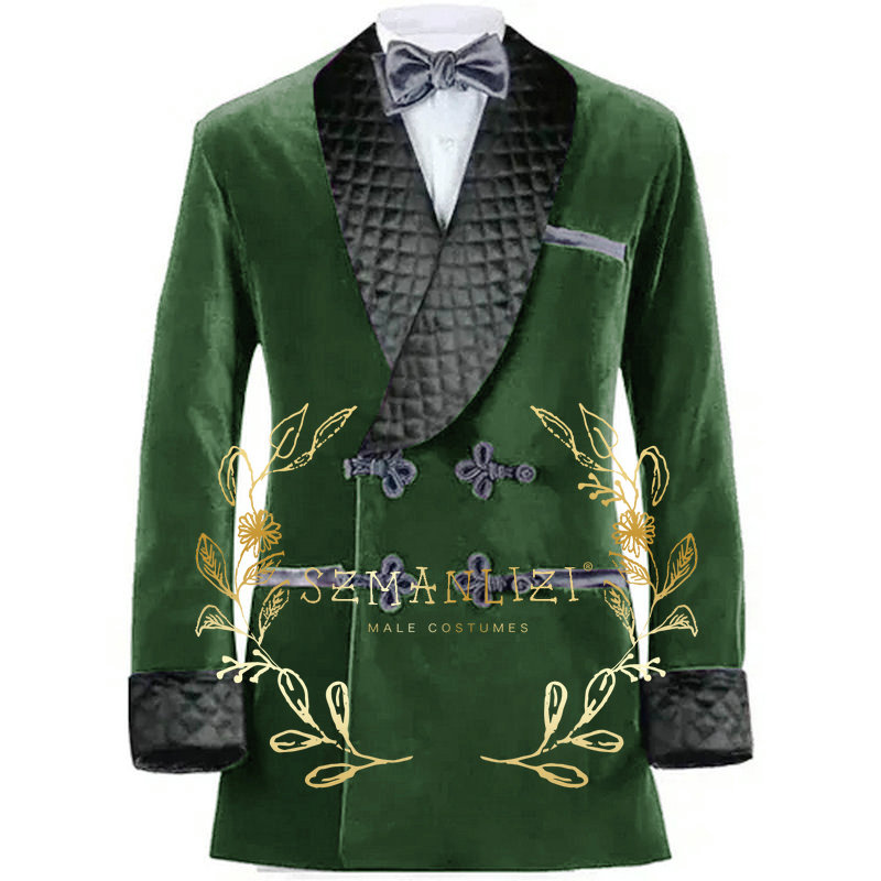 بدلة مخملية أرجوانية مزدوجة ال - مراجعة Velvet Blazer Vintage وسعره