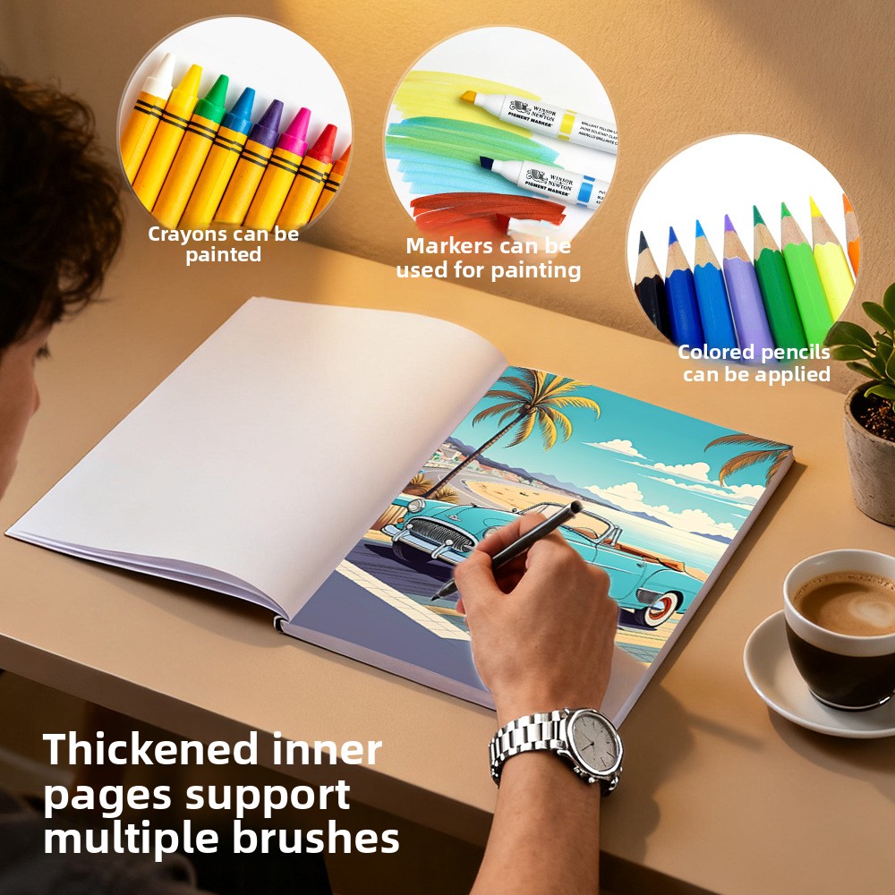 كتاب تلوين السيارات الكلاسيكية - مراجعة Vintage Fashion Coloring Book وسعره