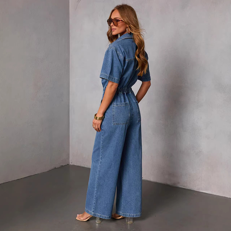 أفرول جينز نسائي صيفي بتصميم ر - مراجعة Vintage Fashion Trends وسعره